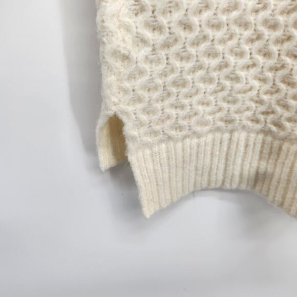 Anthropologie Cream Alpaca Blend Bia Chunky Knit Tunic Sweater Women's XS - Picture 10 of 11